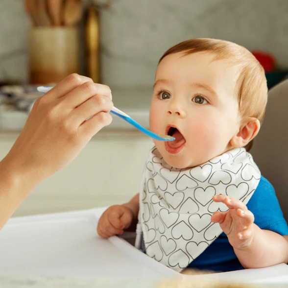 Cuillère à Nourriture Pour Bébé, Cuillère Bébé Confortable En Silicone, Pour  Enfants Bébé Enfants Auto-Alimentation Apprentissage Bleu 