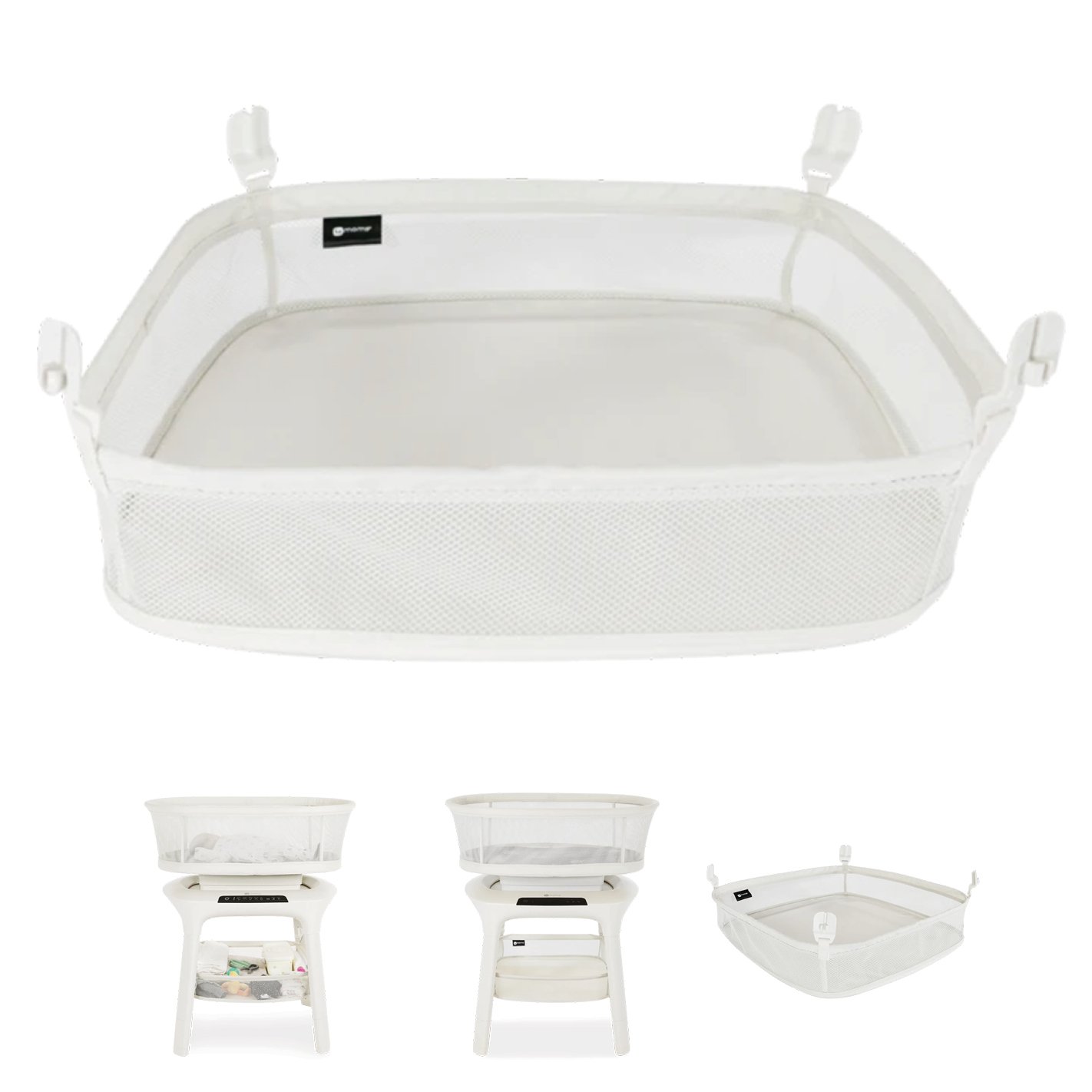 Storage basket for mamaRoo sleep cradle