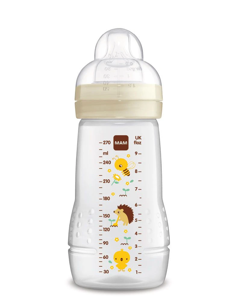 MAM 1st Age Pink Glass Baby Bottle 260ml